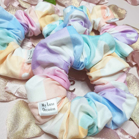 Pastel Heart Scrunchie