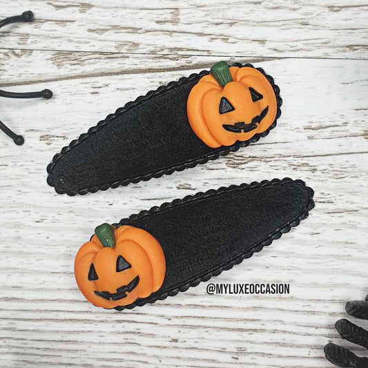 Pumpkin Snapclip - Black - Halloween