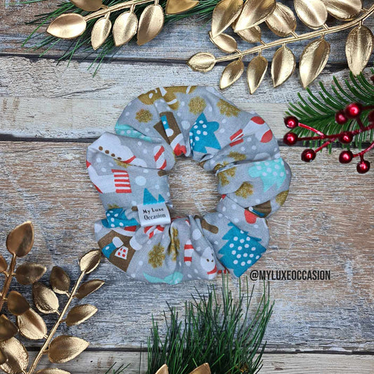 Christmas Delights - Silver - Scrunchie - Christmas