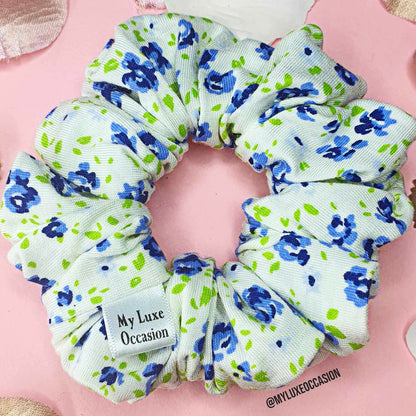 Ditsy Blue Scrunchie