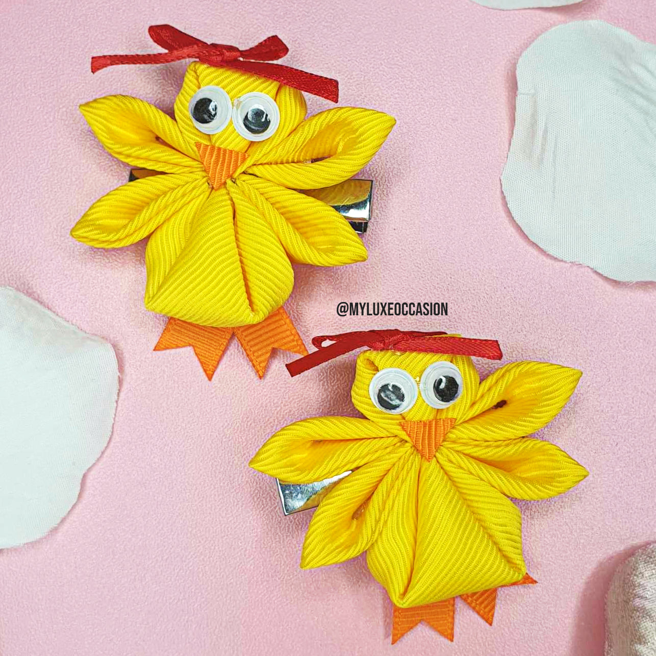 Duck Ribbon Hair Clip