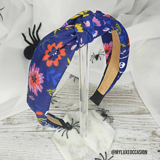 Day of the Dead Halloween Knot Headband