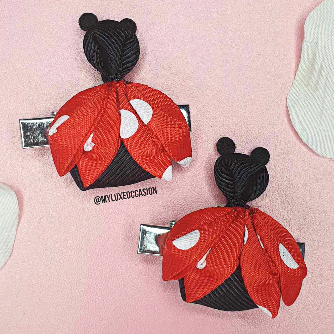 Ladybird Ribbon Hair Clip