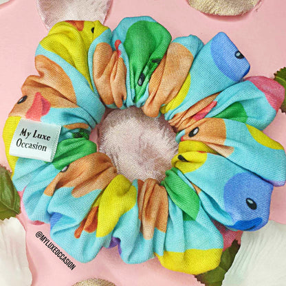 Multi Colour Rubber Duck Scrunchie