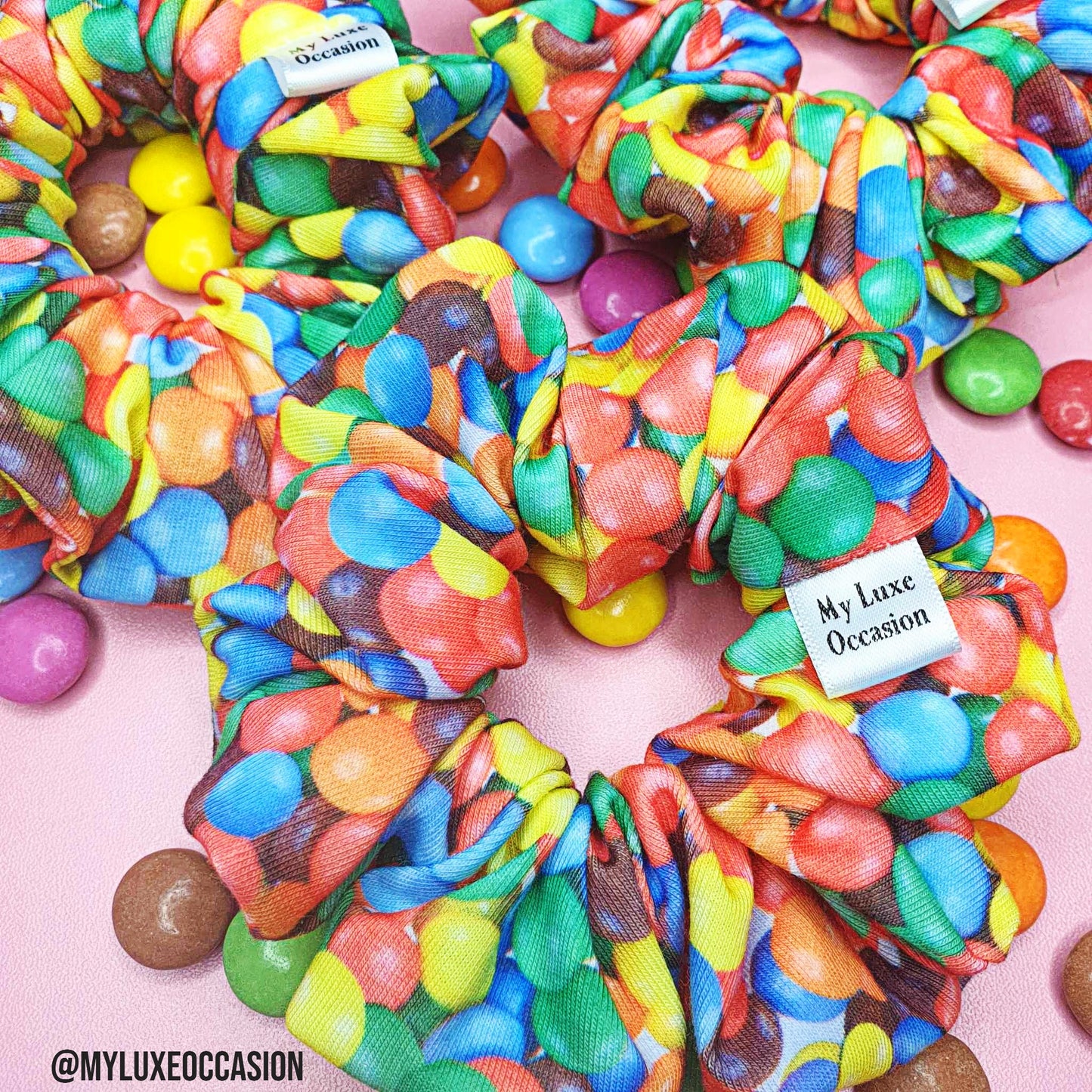 Smarties Scrunchie - Gift for the Sweet Obsessed