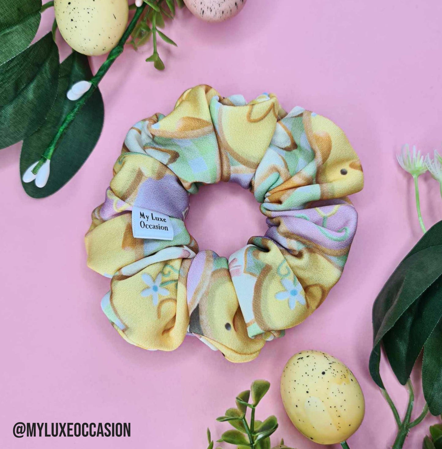 Easter Biscuit Print Easter Scrunchie by My Luxe Occasion