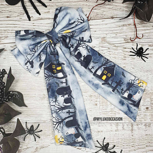 Graveyard Halloween Bow