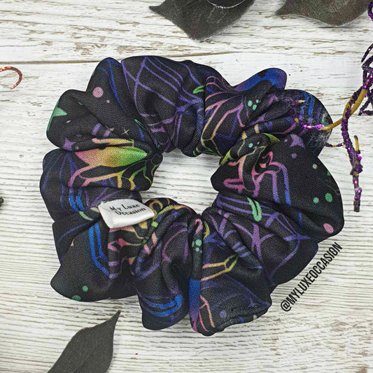 Colourful Spiderweb - Scrunchie - Halloween