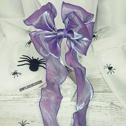 Purple Halloween Ribbon Bow