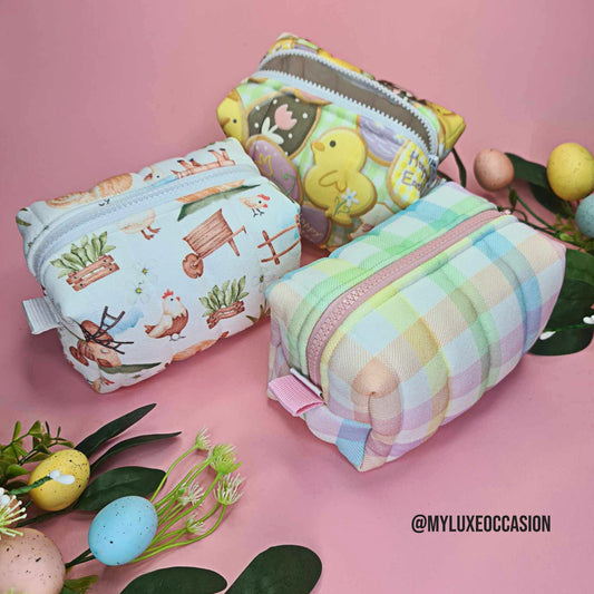 Quilted Makeup Bag - Spring/Easter