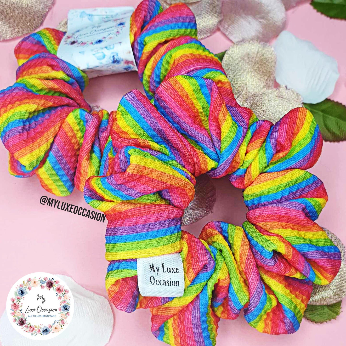 Rainbow Scrunchie