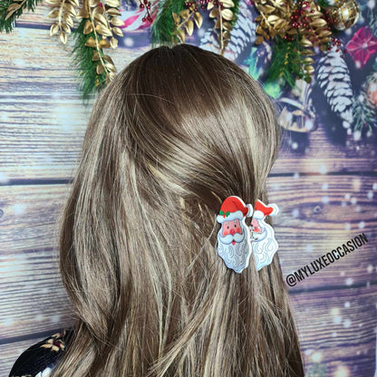 Christmas Claw Clips - Santa - Snowman - Santa Hat - Christmas Tree